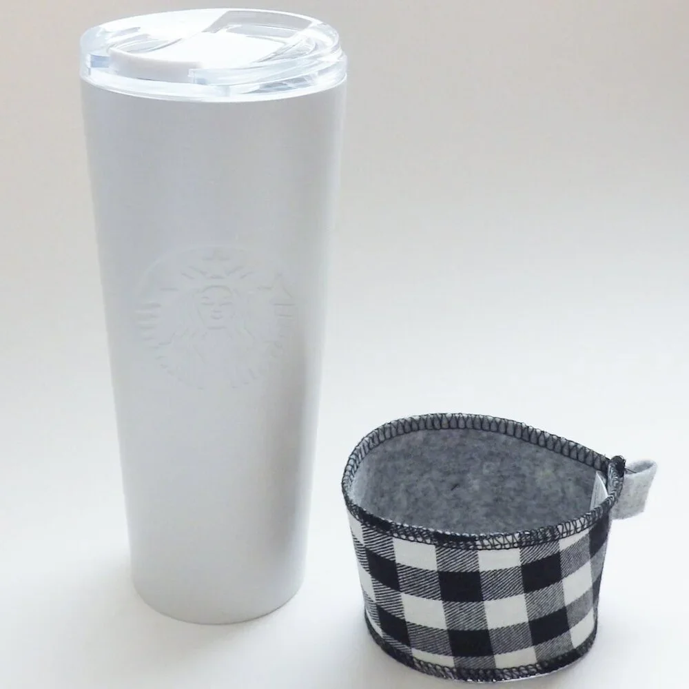 Starbucks White Pearlized Stainless Steel Travel Mug 16 oz. NEW w/ Bonus Wrapper - Picture 10 of 13